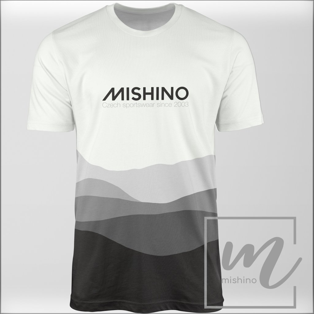 904005 3 pánské funkční tričko Mishino Mountain šedo černé PD