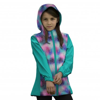 915034 dětská bunda MISHINO abstrakt 701086 nový slečna