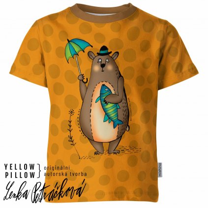775207 1 dětské tričko medvěd oranžová mishino
