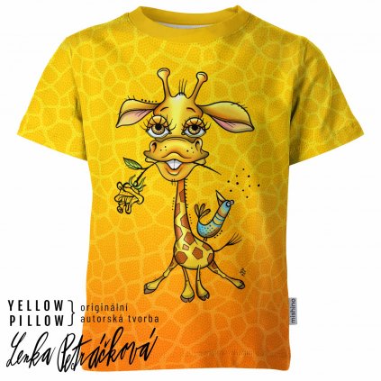 775212 3 tričko dětské žirafa zluta mishino