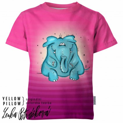775210 2 dětské tričko slon růžová mishino
