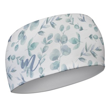 906057 čelenka vzor mintové akvarelové lístky 702060