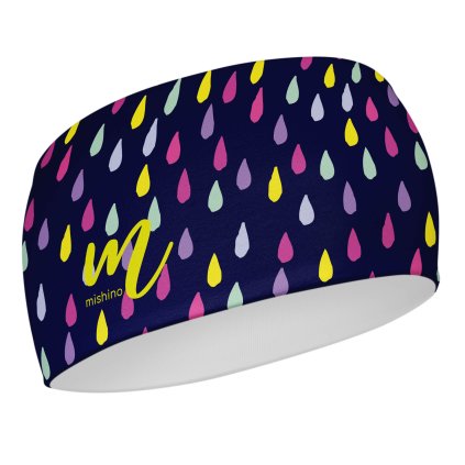 906100 čelenka vzor 720003 kapky fluo na modré new mishino mock up