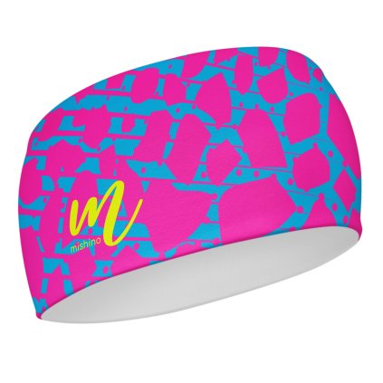 906108 čelenka FLIKFLAK pruhový neon na tyrkysové MISHINO mockup