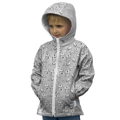 922035 bunda dětská softshellová chlapecká starší mockup PD hravý tygři se šedou 771051 bila
