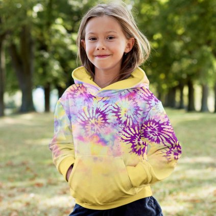 943044 mikina dívčí LAURA vzor 702095 Barevné sny pozadi