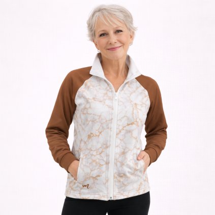 903032 dámská mikina LISA PD vzor 701193 7 Karamelový mramor bila 7