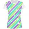 913018 4 dámské funkční tričko Mishino pruhy fialovo zelené světlé PD2