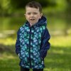 922033 softshellová dětská bunda Mishino galaxie modrozelená 76004 mladší pozadí