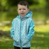 922027 softshellová dětská bunda Mishino duha na světle modré 717036 mladší pozadí
