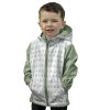 922031 softshellová dětská bunda Mishino trojuhelníčky se zelenkavou 713090 mladší