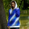 902010 abstrakt kosočtverce modro bílá dámská mikina ELIS bez kapsy vzor 701085 abstrakt NEW pozadí PŘEDNÍ