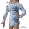918005 dres gymnastický BÍLÝ ABSTRAKT ZADNÍ mockup