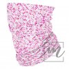 Nákrčník Kostičky růžové na bílé