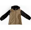 922026 softshellová dětská bunda Mishino vzor 713101 minimalistické lístky na béžové