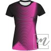 913039 dámské funkční tričko Mishino Neon Pink on Black Armor PŘEDNÍ
