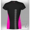 913006 1 dámské funkční tričko Mishino pneu vzor černá s růžovou ZD