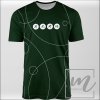 904014 3 pánské funkční tričko Mishino kruhy bílé na zelené PD