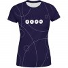 913015 3 dámské funkční tričko Mishino kruhy bílé na modré PD2