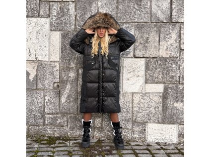 Armelia DLHÁ PEROVÁ BUNDA S PRÍRODNÝM MYVALOM