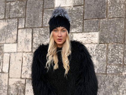 Silver Noir Mink Hat