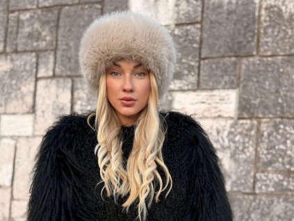 Fur Duo Collar beige