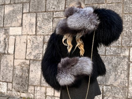 KOŽUŠINOVÉ RUKAVICE NA RETIAZKE – STRIEBORNÁ LÍŠKA