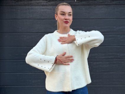 Soft Chic kabátik s perličkami