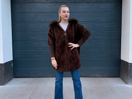SOFIA Coat – Chocolate Fox Elegance