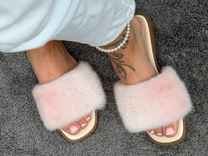 BLUSH ÉTOILE Mink Slides – Limited Edition