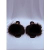 Ebony Fox Leather Slides (kožené šľapky – čierny mýval)