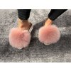 Kožušinové šľapky Pink Blossom