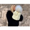 Ivory Wool Pom Hat