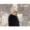 eige Mink Pom Hat