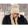 eige Mink Pom Hat