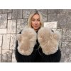 Beige Fox Mittens