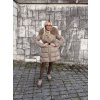 Prešívaná vatovaná bunda s lamou Beige Elegance