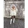 Perová bunda s lamou Ivory Dream