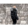 Krátka perová bunda s mývalom Snow Top Black