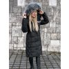 Prešívaná vatovaná bunda s mývalom Snow Top Black