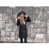 Prešívaná vatovaná bunda s mývalom Snow Top Black