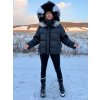 SNOW TOP NOIR – Luxusná páperová bunda s trojkombináciou mývala (UNI)