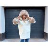VIENNA Coat – Beige Raccoon Hood