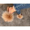 LUNA Beige Fox Slippers