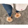 LUNA Beige Fox Slippers