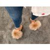 LUNA Beige Fox Slippers