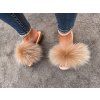 LUNA Beige Fox Slippers