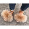 LUNA Beige Fox Slippers