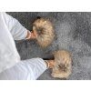 RACCOON Glam Fur Slides – Natural Edition