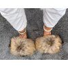 RACCOON Glam Fur Slides – Natural Edition